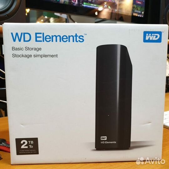 Внешний жёсткий диск 2TB Western Digital Elements