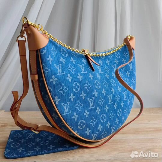 Большая сумка Louis Vuitton half-moon Из Джинсы