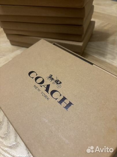 Кошелек мужской coach набор 3 в 1 кожа