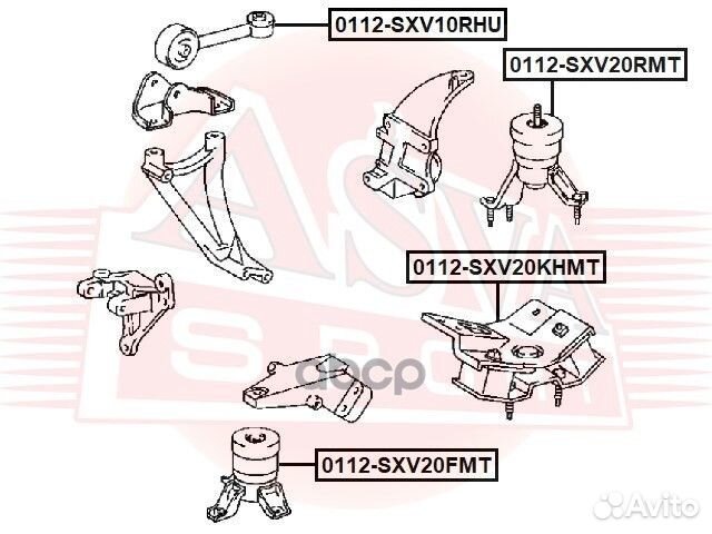 Подушка двигателя мт зад прав/лев toyota/ C