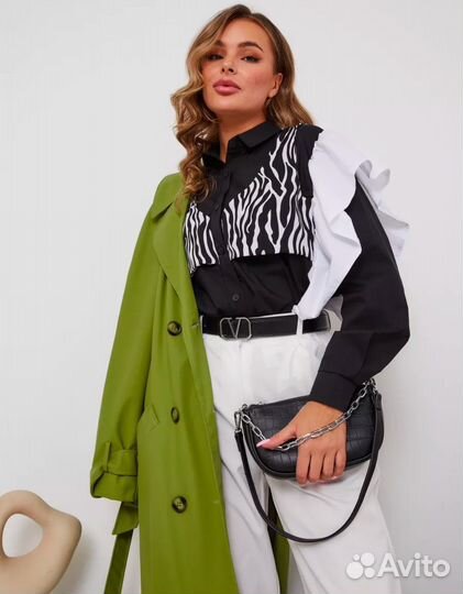 Рубашка женская с воланами