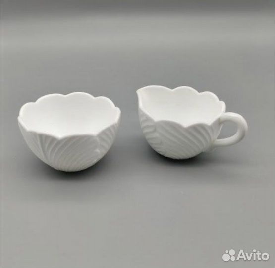 Молочник и сахарница молочное стекло