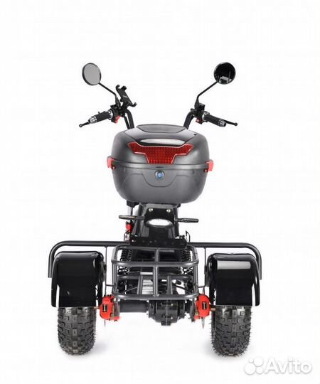 Электроскутер White Siberia trike mini 1500W black