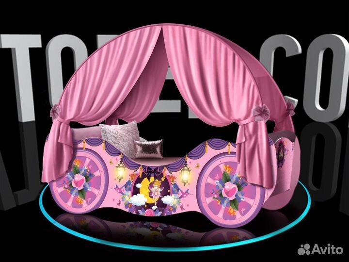 Детская кровать карета для девочки