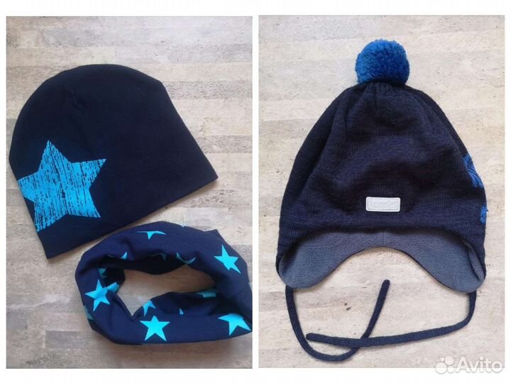 Шапки для мальчика. Размер 46-48см
