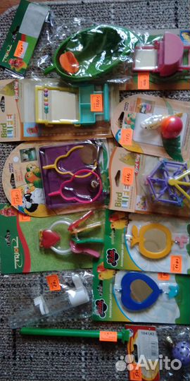 Игрушки для попугаев, кошек