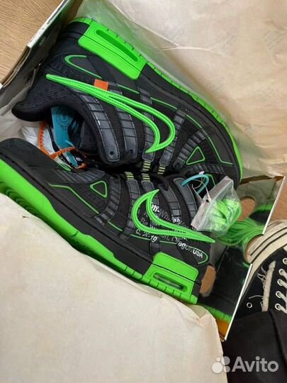 Nike dunk rubber off white green strike(Оригинал)