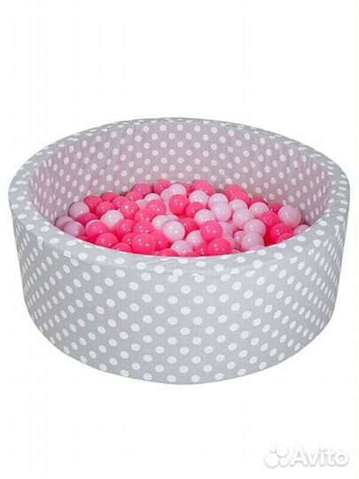 Сухие бассейны Bällebad Soft White Dots Grau