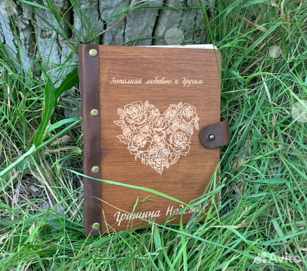 Деревянный блокнот (ежедневник, скечбук)