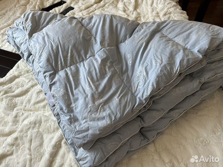 Одеяло гусиный пух натуральный, простыня хлопок