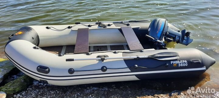 Лодка ривера максима 360.+ мотор 9.9 seanovo endur