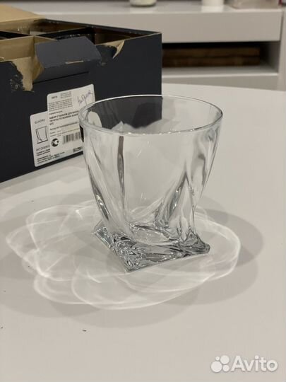 Набор стаканов под виски Crystalite Bohemia Quadro