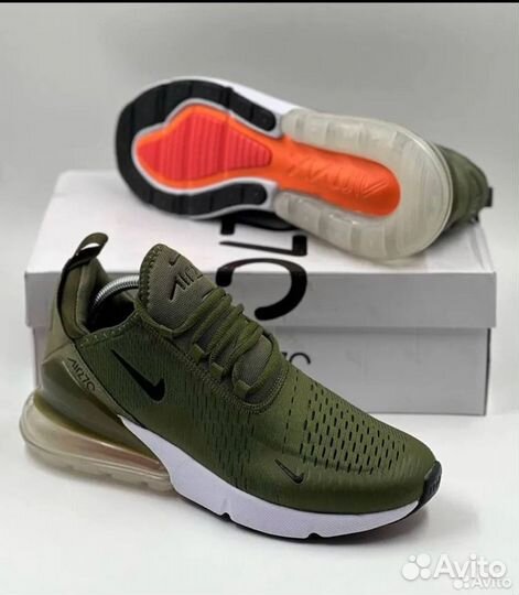 Nike air max 270 зелёные бел. подошва разм. 45