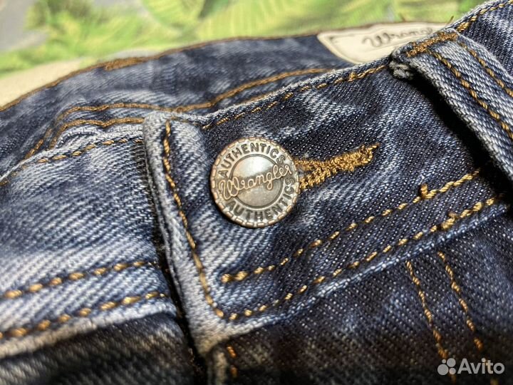 Джинсы wrangler синие хлопок