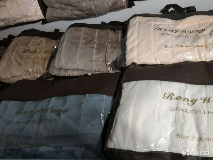 Меховой плед-покрывало Кролик двухсторонний евро