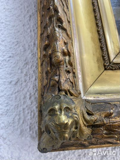 Огромная Антикварная Картина Петр Холст Масло 19 в