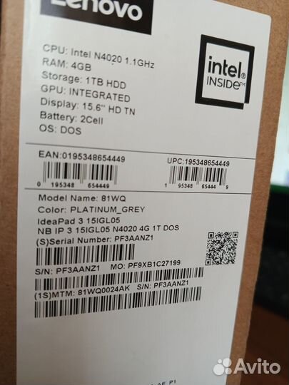 Ноутбук Lenovo новый