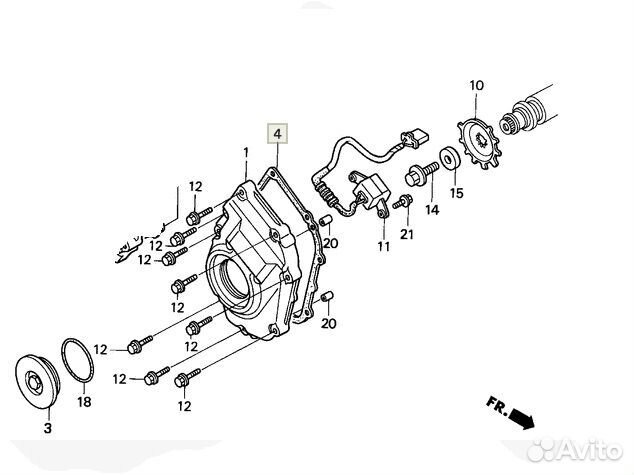 Прокладка датчика холла honda cbr900 11391-MV9-670