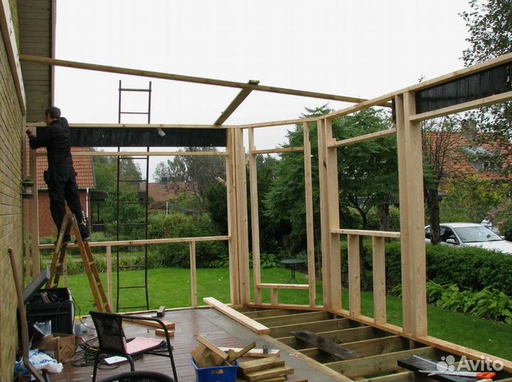 Строительство Пристройки. Веранды Террасы. Бригада