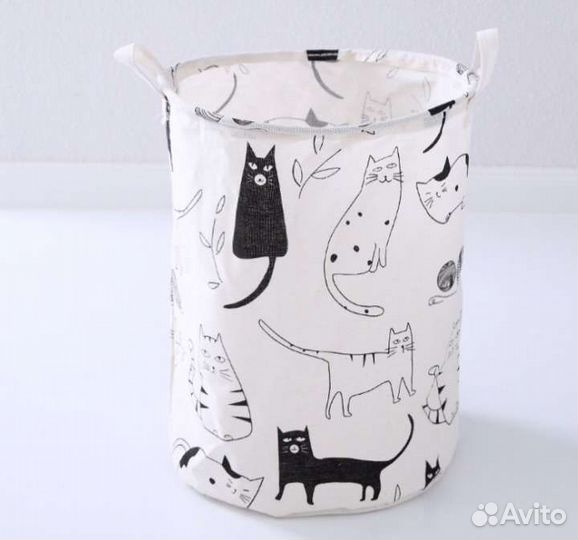 Корзина для хранения игрушек, одежды текстильная