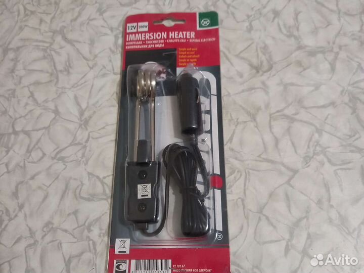 Кипятильник автомобильный новый