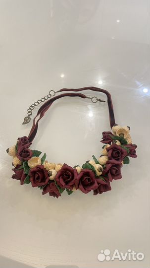 Колье с розами, набор