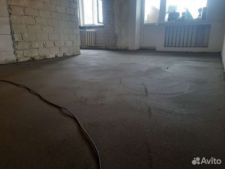 Полусухая стяжка пола с материалом