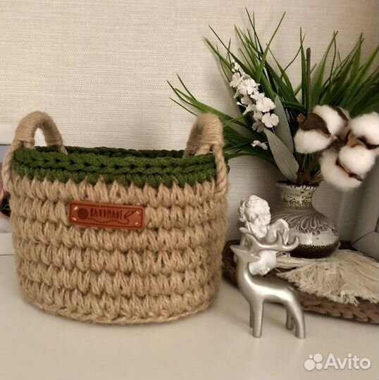 Корзинка из джута