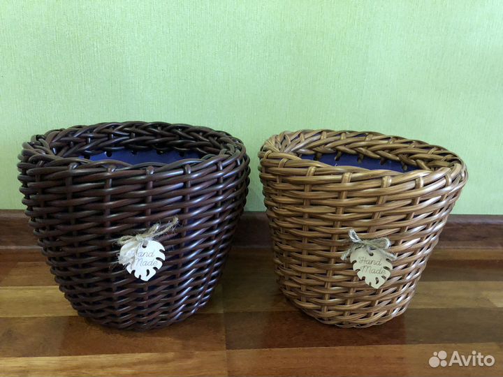 Кашпо из ротанга