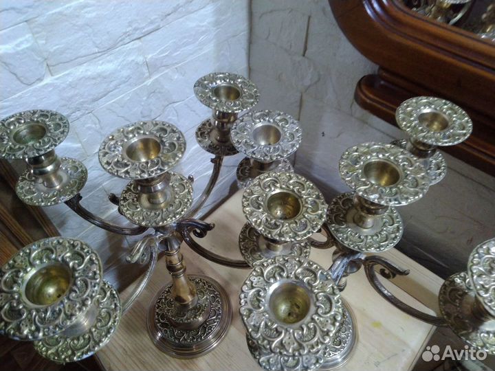 Старинный подсвечник латунь