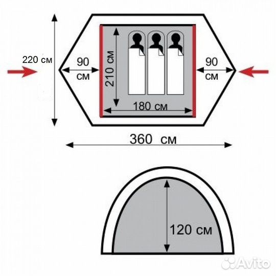 Палатка tramp Peak 3