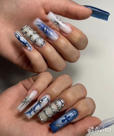 Наращивание ногтей с Crazy дизайном