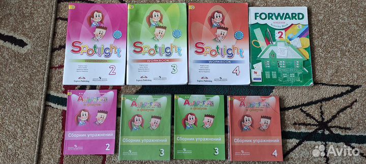 Английский Spotlight класс 2-3-4 исписаны частично