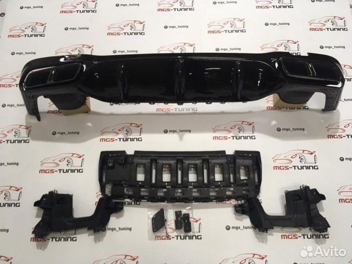 Диффузор и насадки Mercedes 213 E63s AMG all black