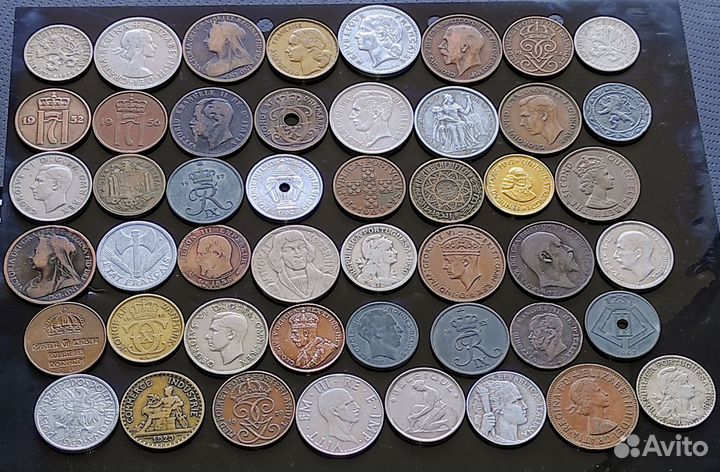 Иностранные монеты мира старая Европа и Экзотика