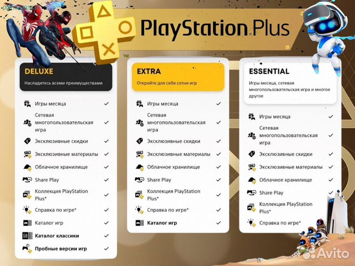 Подписка ps plus delux Украина ps5 ps4 (Арт.48638)