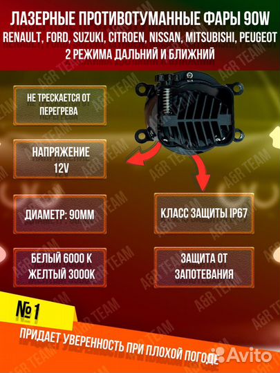 Bi LED Птф на Митсубиси ford Рено Пежо