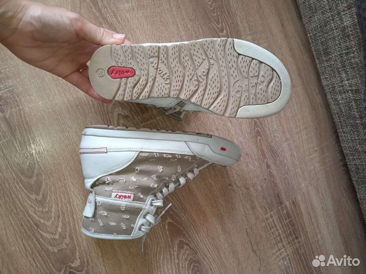 Кеды кожа/джинс 38 р