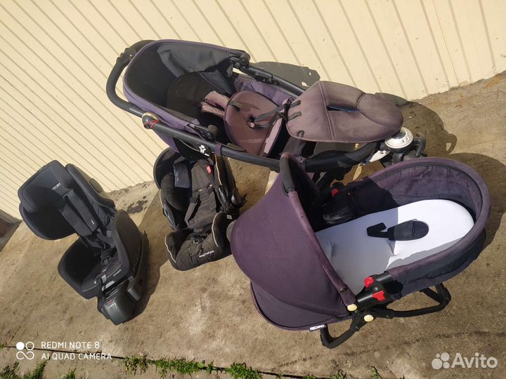 Коляска Recaro 3в1 и автокресло, б/у