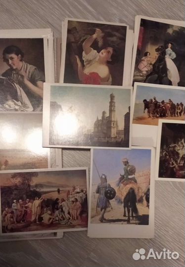 Наборы открыток шедевры живописи, раритет