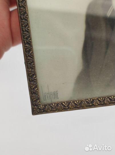 Антикварная рама с фото размер 11*8 см, нач. X