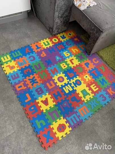 Коврик пазл с алфавитом 120*120