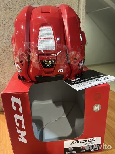 Шлем хоккейный CCM tacks 310 M красный