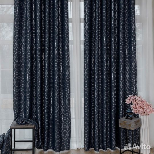 Портьеры рогожка Гала Роял шторы занавески