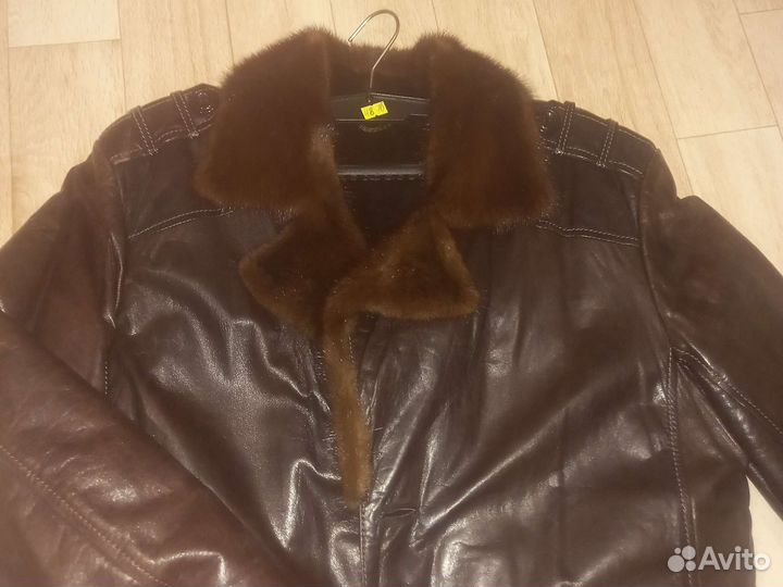 Кожаная дубленка мужская