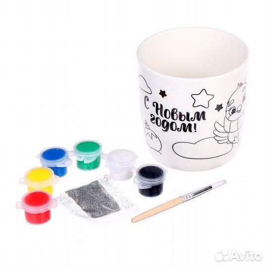 2 шт. Кружка под раскраску на новый год 'Снегирь'