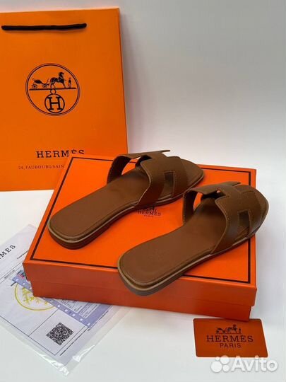 Шлёпанцы hermes женские
