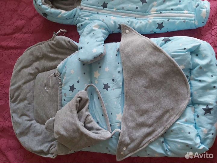 Конверт на выписку для мальчика зимний