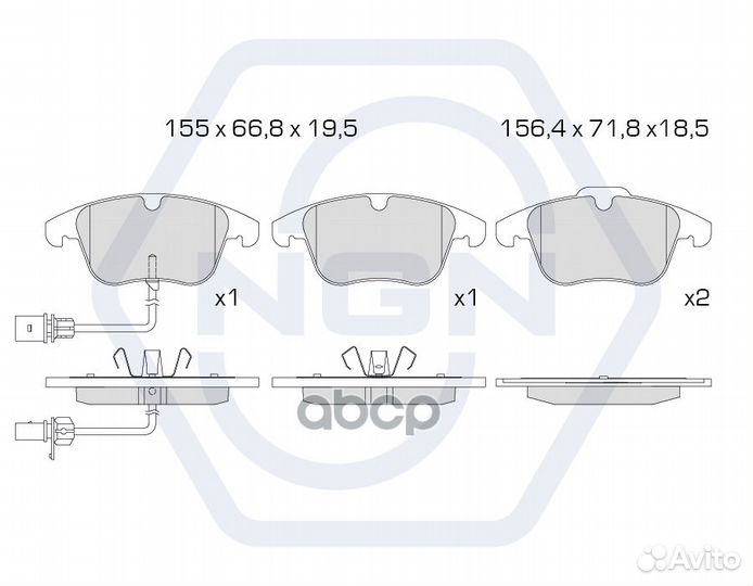 Колодки тормозные дисковые керамические перед