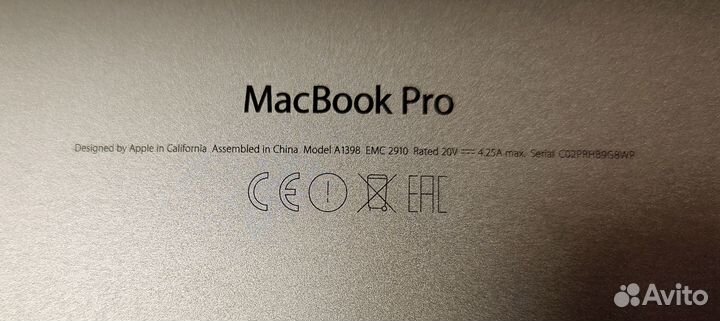 MacBook Pro 15 (2015, Retina, A1398) intel i7 /16G